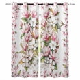 thumbnail image 1 of Spring Floral Black Out Curtains 72 Inch Long, Light Blocking Drapes with Black Liner, Retro Pink Orchid Flowers Leaves Botanical Thermal Blackout Curtains for Bedroom Living Room 52"x72" 2 Panels, 1 of 8