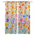 thumbnail image 1 of Spring Floral Blackout Curtains 39 Inches Long,Thermal Insualted Grommet Curtains & Drapes,Pastoral Colorful Botanical Summer Room Darking Curtains for Living Room Bedroom 2 Panels 27.5"W x39"L, 1 of 8