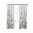 thumbnail image 1 of Spring Floral Blackout Curtains 45 Inches Long for Bedroom, Wildflowers Herbs Summer Botanical Thermal Insulated Room Darkening Black Out Window Curtain Panels Grommet Drapes for Living Room, 1 of 8