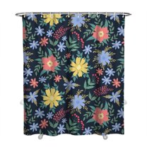 Spring Floral Bloom Shower Curtain – Watercolor Nature Design for Romantic and Artistic Bathroom Touch