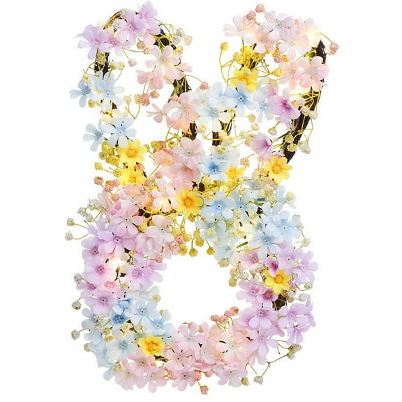 Spring Floral Bunny Wreath