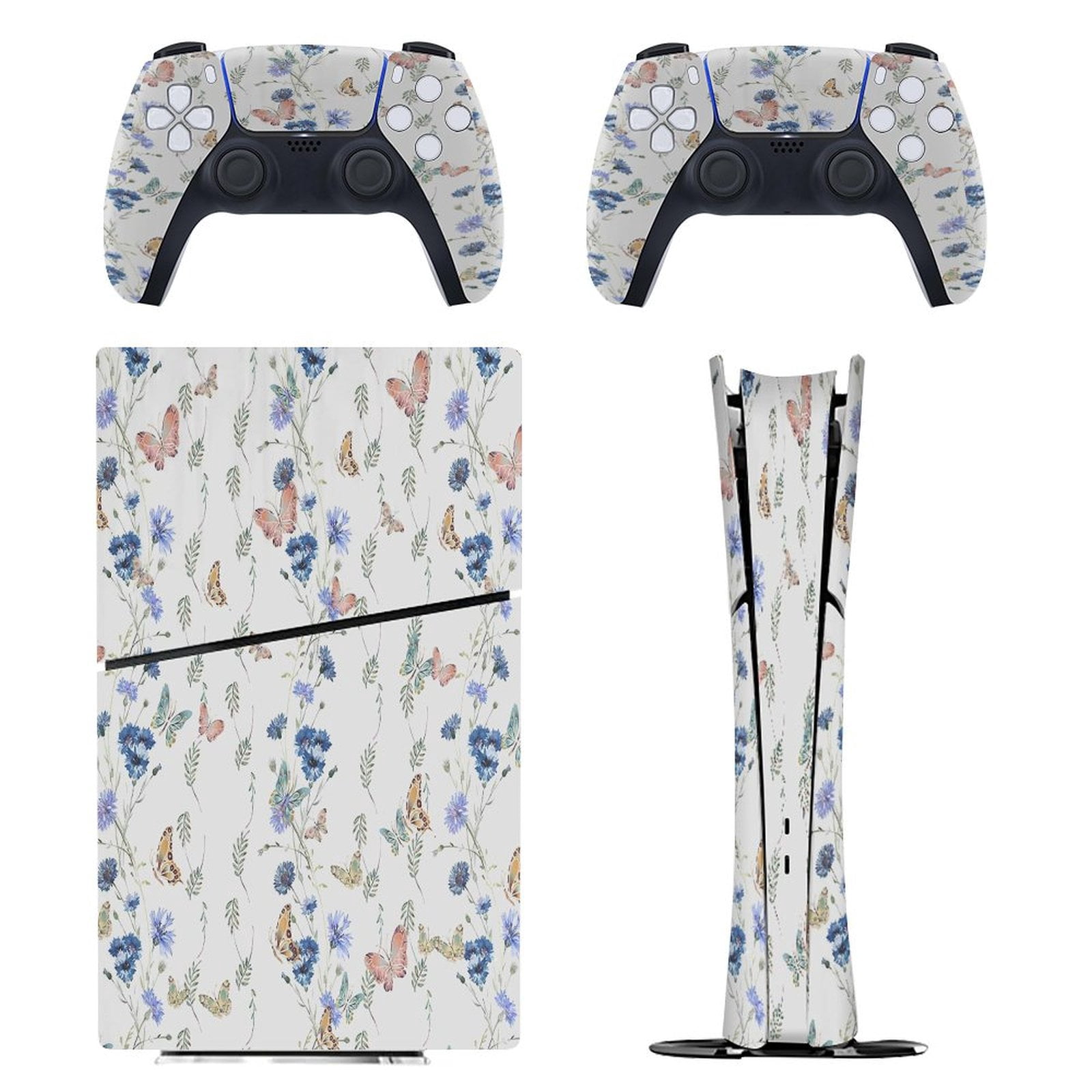 Spring Floral Butterfly PS5/PS5 Pro/PS5 Slim Digital Disc Skin Sticker ...