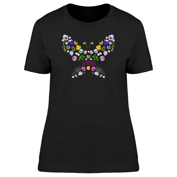 Spring Floral Butterfly Tee Women's -Image by Shutterstock