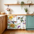 thumbnail image 1 of Spring Floral Cabinet Curtain 28"Wx35"L, Dustproof Under Sink Skirt with Self Adhesive Tape, Summer Botanical Birds Vintage Cabinet Curtain Cover for Bathroom Vanity, Kitchen Sink, Laundry Room, 1 of 9