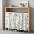 thumbnail image 1 of Spring Floral Cabinet Curtain 35"Wx35"L, Dustproof Under Sink Skirt with Self Adhesive Tape, Watercolor Botanical Flower Cabinet Curtain Cover for Kitchen Sink, Bathroom Vanity, Laundry Room, 1 of 9