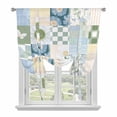 thumbnail image 1 of Spring Floral Checkered Balloon Curtains for Living Room/French Door, Sage Green Daisy Buffalo Plaid Tie Up Curtains 63 Inch Length Energy Saving Kitchen Curtains Shades for Windows 42"x63", 1 of 8