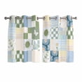thumbnail image 1 of Spring Floral Checkered Kitchen Curtains Window Panels, Sage Green Daisy Buffalo Plaid Insulated Window Treatment Curtain, Grommet Curtains for Bedroom/Living Room/Bathroom, 2 Piece 52"Wx45"L, 1 of 8