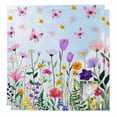 thumbnail image 1 of Spring Floral Cloth Napkins, Butterflies Botanical Blue Ombre Washable and Reusable Dinner Napkins Set of 2, Table Napkin for Kitchen Party Birthday Wedding Hotel Housewarming 20"x20", 1 of 9