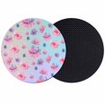 thumbnail image 1 of Spring Floral Coasters Set of 2, Absorbent Coasters for Drinks, Purple Pink Blue Flower Summer Botanical Coaster for Desk Coffee Table Protection, Home Decor House Warming Gifts 4", 1 of 8
