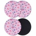 thumbnail image 1 of Spring Floral Coasters Set of 4, Absorbent Coasters for Drinks, Summer Botanical Purple Pink Flower Coaster for Desk Coffee Table Protection, Home Decor House Warming Gifts 4", 1 of 8