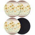 thumbnail image 1 of Spring Floral Coasters Set of 4, Absorbent Coasters for Drinks, Vintage Pastoral Flowers Retro Art Coaster for Desk Coffee Table Protection, Home Decor House Warming Gifts 4", 1 of 8