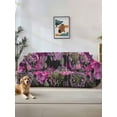 thumbnail image 1 of Spring Floral Couch Cover for Dogs, Pink Purple Lily Dandelion Leaves Botanical Washable Sofa Covers Slipcover for Pets Dogs Futon Cover, Couch Recliner Covers, Oversized Chair Slipcover 71"x91", 1 of 9