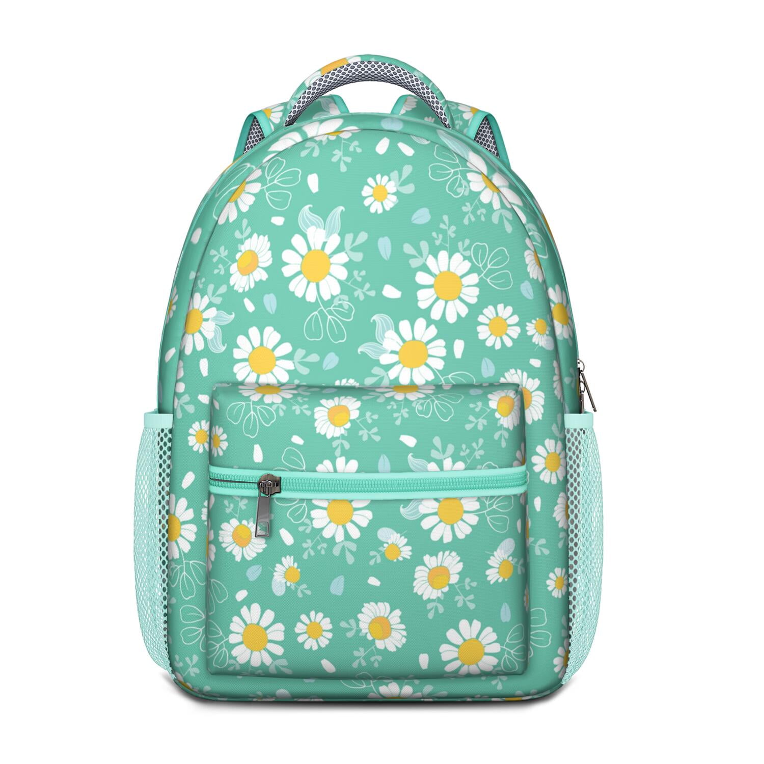 Spring Floral Daisy Backpack - Vintage Boho Design & Breathable for All-Day Comfort