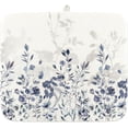 thumbnail image 1 of Spring Floral Dish Drying Mat 16x18 Inch - Blue Flower Microfiber Kitchen Mat - Absorbent Dish Drainer Pad - Coffee Bar Sink Counter - Washable Floral Print, 1 of 6