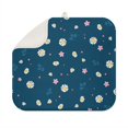 thumbnail image 1 of Spring Floral Dish Drying Mat Daisies Summer Kitchen Mat for Counter Microfiber Dish Rack Pad Foldable Absorbent Drainer Mat 16x18 Inch, 1 of 7