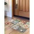 thumbnail image 1 of Spring Floral Door Mat&nbsp;Indoor Outdoor Entrance,Non Slip Rug for Kitchen Bathroom Entryway Rug,Elegant Checkered Summer Botanical Farmhouse Washable Doormat Floor Mat 24x36 Inch, 1 of 8