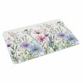thumbnail image 1 of Spring Floral Doormat Outdoor Entrance 20"x31.5", Watercolor Herbs Summer Botanical Absorb Moisture Dirt Door Mats, Non-Slip Rubber Backing Floor Mats Indoor, Low-Profile Front Door Rugs, 1 of 9