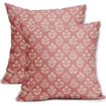 thumbnail image 1 of Spring Floral Easter Block Print Pillow Covers 18x18 Inch Set of 2, Pink Yellow Blue Purple Flower Holiday Decorative Throw Pillowcases Outdoor Farmhouse Cushion Covers Sofa Couch Bed Decor, 1 of 6