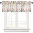 thumbnail image 1 of Spring Floral Easter Valances for Windows Farmhouse Kitchen Curtains Valances Rod Pocket Valance Curtains for Kitchen Windows Pastoral Tulip Flowers Rustic Window Valances for Bathroom 60"x18", 1 of 6