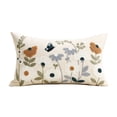 thumbnail image 1 of Spring Floral Embroidered Pillowcase, Decorative Polyester Throw Pillow Cover for Home and Holiday Decoration, Perfect for Living Room, Bedroom, Couch, and Office, 1 of 6
