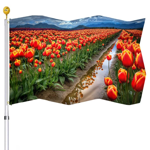 Spring Floral Flags Banner Seasonal Indoor Outdoor Party Decorations