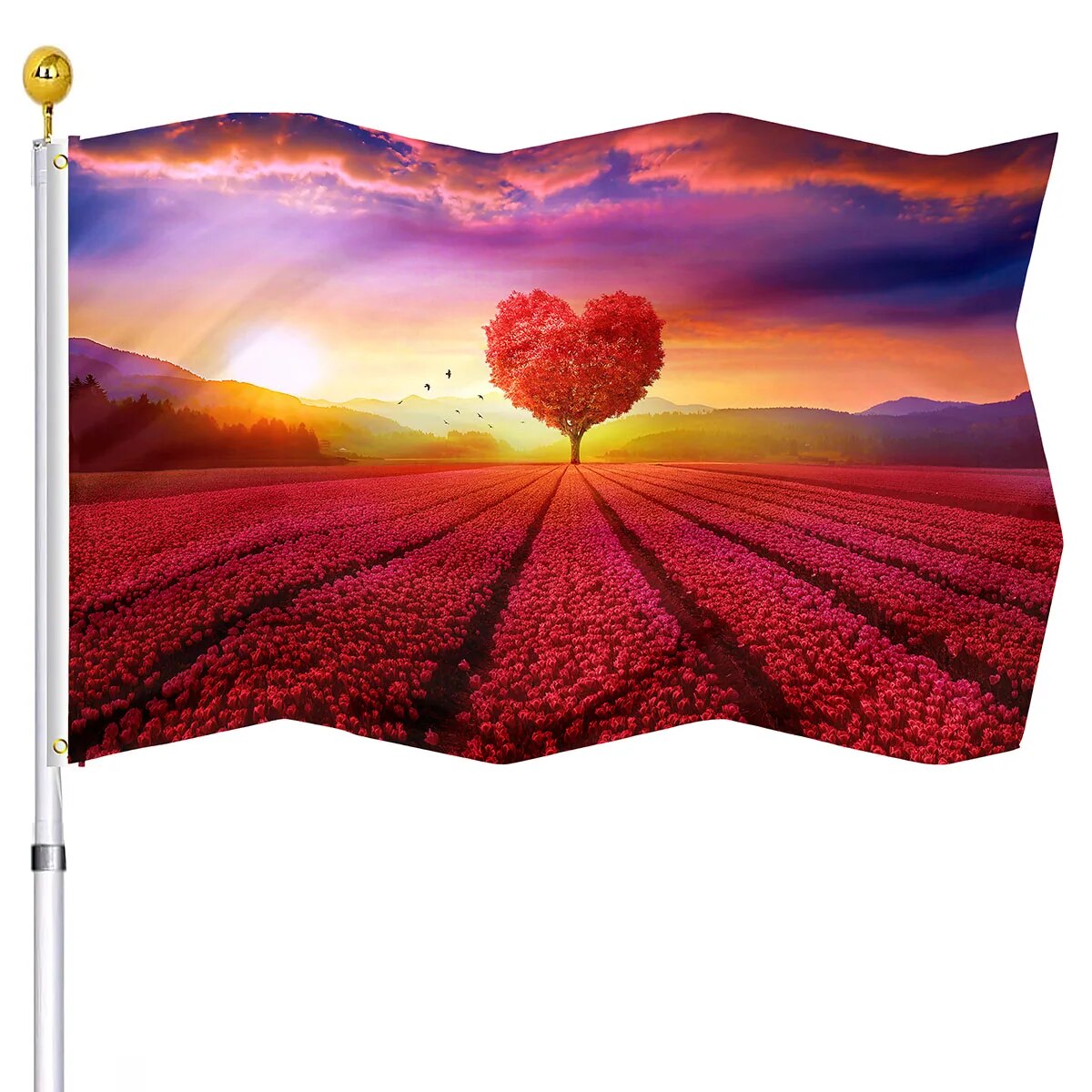 Spring Floral Flags Banner Seasonal Indoor Outdoor Party Decorations