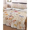 thumbnail image 1 of Spring Floral Full Size Down Alternative Comforter, Lightweight Comforter Quilt Bedding Set with Pillow Shams Pastoral Botanical Summer Flowers Vintage All Seasons Bed Comforter Duvet Insert 78"x90", 1 of 7
