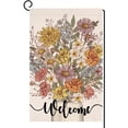 thumbnail image 1 of Spring Floral Garden Flag 12x18 Vertical Double Sided Flowers Mason Jar Welcome Summer Farmhouse Holiday Outside Decorations Burlap Yard Flag BW783, 1 of 6