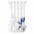 thumbnail image 1 of Spring Floral No Hooks Shower Curtain with Snap-in Liner Blue X-ray Tulip Looming Flower Leaf Modern Shower Curtains for Bathroom, Waterproof, Easy Install, Washable 36"x72", 1 of 9