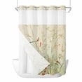 thumbnail image 1 of Spring Floral No Hooks Shower Curtain with Snap-in Liner Oil Painting Flowers Pair Birds Rustic Farmhouse Shower Curtains for Bathroom, Waterproof, Easy Install, Washable 72"x96", 1 of 9