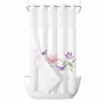 thumbnail image 1 of Spring Floral No Hooks Shower Curtain with Snap-in Liner Retro Purple Pink Flower Watercolor Plant Farmhouse Shower Curtains for Bathroom, Waterproof, Easy Install, Washable 36"x78", 1 of 9