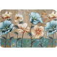 thumbnail image 1 of Spring Floral Indoor Doormat Absorbent Floor Mats, Vintage Blue Pink Luxurious Tulip Botanical Doormat Non-Slip Entrance Front Door Rug Kitchen Bathroom Entryway Rugs 16x24 Inch, 1 of 4