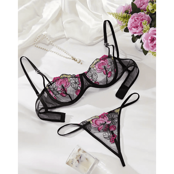 Spring Floral Intimates Lingerie Set