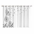 thumbnail image 1 of Spring Floral Kitchen Curtains 72 Inch Length, Modern Elegant Pastoral Flowers Black Grommet Top Bedroom Living Room Curtains, Light Filtering Cafe Curtain Drapes 2 Panels Set 104''x72'', 1 of 9