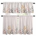 thumbnail image 1 of Spring Floral Kitchen Curtains Sets for Windows 24 Inch Length, Colorful Botanical Watercolor Rod Pocket Window Treatments Tier Curtains and Valances Set for Bedroom/Bathroom, 1 of 8