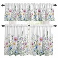 thumbnail image 1 of Spring Floral Kitchen Curtains Sets for Windows 36 Inch Length, Country Spring Floral Botanical Rod Pocket Window Treatments Tier Curtains and Valances Set for Bedroom/Bathroom, 1 of 8