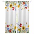 thumbnail image 1 of Spring Floral Kitchen Curtains Summer Pastoral Botanical Cafe Short Curtains for Bathroom Blackout Window Curtain Grommet Small Window Treatment Tier Drapes for Bedroom Living Room 27.5"x39"x2, 1 of 9