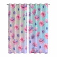 thumbnail image 1 of Spring Floral Kitchen Curtains Window Panels, Purple Pink Blue Flower Summer Botanical Insulated Window Treatment Curtain, Grommet Curtains for Bedroom/Living Room/Bathroom, 2 Piece 42"Wx84"L, 1 of 8
