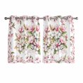 thumbnail image 1 of Spring Floral Kitchen Curtains Window Panels, Retro Pink Orchid Flowers Leaves Botanical Insulated Window Treatment Curtain, Grommet Curtains for Bedroom/Living Room/Bathroom, 2 Piece 52"Wx45"L, 1 of 8