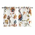 thumbnail image 1 of Spring Floral Kitchen Curtains Window Panels, Summer Botanical Flowers Vintage Birds Insulated Window Treatment Curtain, Grommet Curtains for Bedroom/Living Room/Bathroom, 2 Piece 52"Wx45"L, 1 of 8