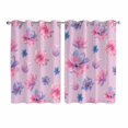 thumbnail image 1 of Spring Floral Kitchen Curtains Window Panels, Summer Botanical Purple Pink Flower Insulated Window Treatment Curtain, Grommet Curtains for Bedroom/Living Room/Bathroom, 2 Piece 52"Wx72"L, 1 of 8