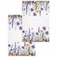 thumbnail image 1 of Spring Floral Kitchen Dish Towels for Drying Dishes Set of 2, Purple Flowers Colorful Summer Botanical Waffle Weave Microfiber Hand Tea Bathroom Towels Quick Dry & Absorbent Towel 15.7x23.6, 1 of 7