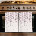 thumbnail image 1 of Spring Floral Kitchen Towels Set of 1, Pink Gray Cherry Blossom Flowers Beige Absorbent Dish Towels for Kitchen, Microfiber Hand Towel, Quick Drying Tea Towel for Cleaning Decorative Dishcloths, 1 of 7