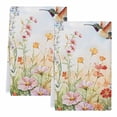 thumbnail image 1 of Spring Floral Kitchen Towels Set of 2, Hummingbird Summer Botanical Watercolor Soft Microfiber Dish Towels, Absorbent Quick-Dry Washable Dishcloths for Kitchen Cleaning, Drying Dishes, 18x28 Inches, 1 of 9
