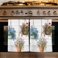 thumbnail image 1 of Spring Floral Kitchen Towels Set of 3, Wooden Elegant Pastoral Flowers Absorbent Dish Towels for Kitchen, Microfiber Hand Towel, Quick Drying Tea Towel for Cleaning Decorative Dishcloths, 1 of 7