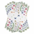 thumbnail image 1 of Spring Floral Kitchen Towels Set of 4, Water Absorbent Dish Towel, Pink Blue Flowers Botanical Butterflies Decorative Hand Towels - Quick Drying Cloth for Cooking Baking, 18x28 Inch, 1 of 8
