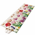 thumbnail image 1 of Spring Floral Large Area Rugs for Bedroom Living Room, Non Slip Carpet Bedside Rug, Summer Tulip Butterfly Elegant Botanical Rectangular Floor Cover Kitchen Accent Rug 2'x6' for Dining Room/Office, 1 of 9