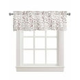 thumbnail image 1 of Spring Floral Linen Curtain Valance for Bedroom/Bathroom/Kitchen/Office/Living/Dining Room Window,Watercolor Summer Flowers Botanical Rod Pocket Topper Decorative Cafe Drapes Panel 54"x18", 1 of 6