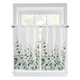 thumbnail image 1 of Spring Floral Living Room Curtains 2 Panel, White Daisy Watercolor Leaves Pastoral Cafe Window Treatment, Farmhouse Bedroom Bathroom Kitchen Curtains Drapes 104"x45", 1 of 6