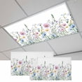 thumbnail image 1 of Spring Floral Magnetic Fluorescent Light Covers for Ceiling Lights 2 x 4 Feet, Country Spring Floral Botanical Office Classroom Kitchen Drop Ceiling Light Covers Lighting Filters Shade Panel 2 Packs, 1 of 9
